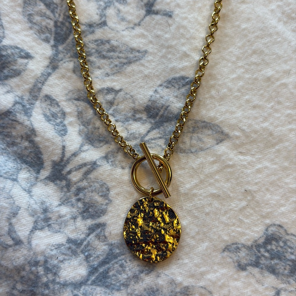 Gorjana Toggle Closure Medallion Necklace